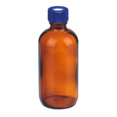 Amber Boston Round Bottle - OT - Series 300 - 24-414 - 250mL (12cs)