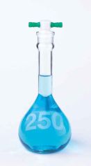 Class A Heavy Duty Wide Mouth Volumetric Flasks with Glass Stopper - 100mL (6cs)